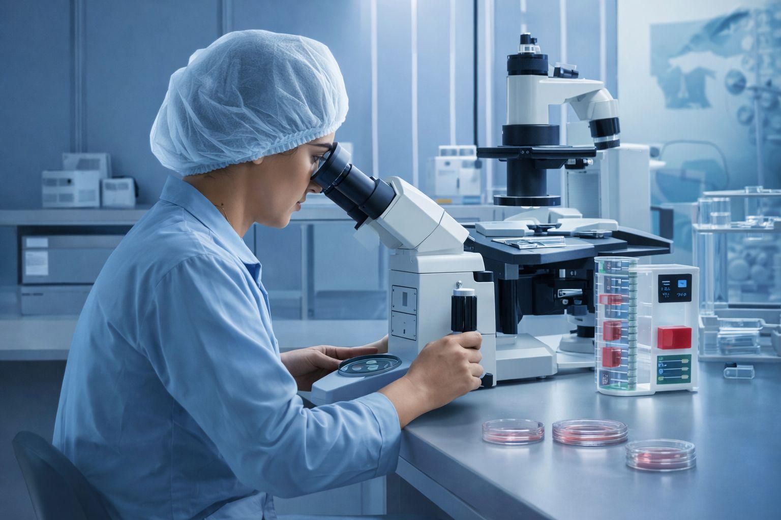  fecondazione assistita in laboratorio PMA con embriologo e microscopia