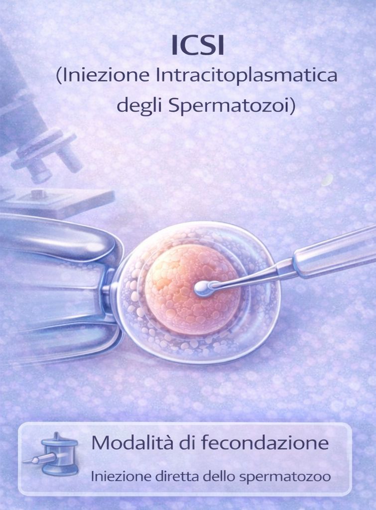 icsi iniezione intracitoplasmatica dello spermatozoo nell ovocita durante fecondazione assistita